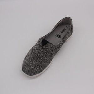 TOMS CLASSIC BLACK REPREVE MELANGE KNIT SLIP ON SNEAKER